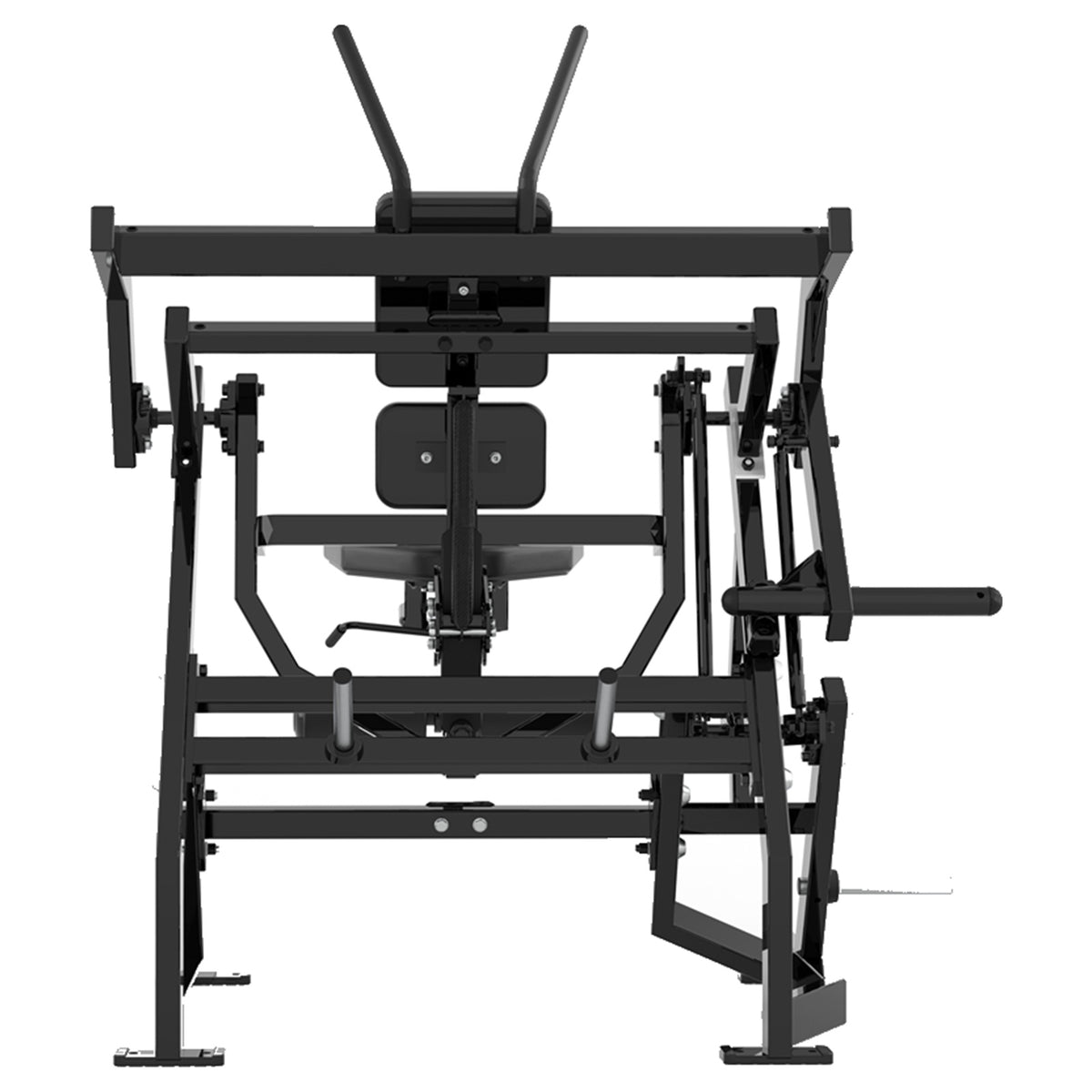 DHZ P-FORCE PM2035 Abdominal Oblique Crunch – Plate Loaded Bauch- und Rotationsmaschine – schwarze Polster, Produktansicht 05