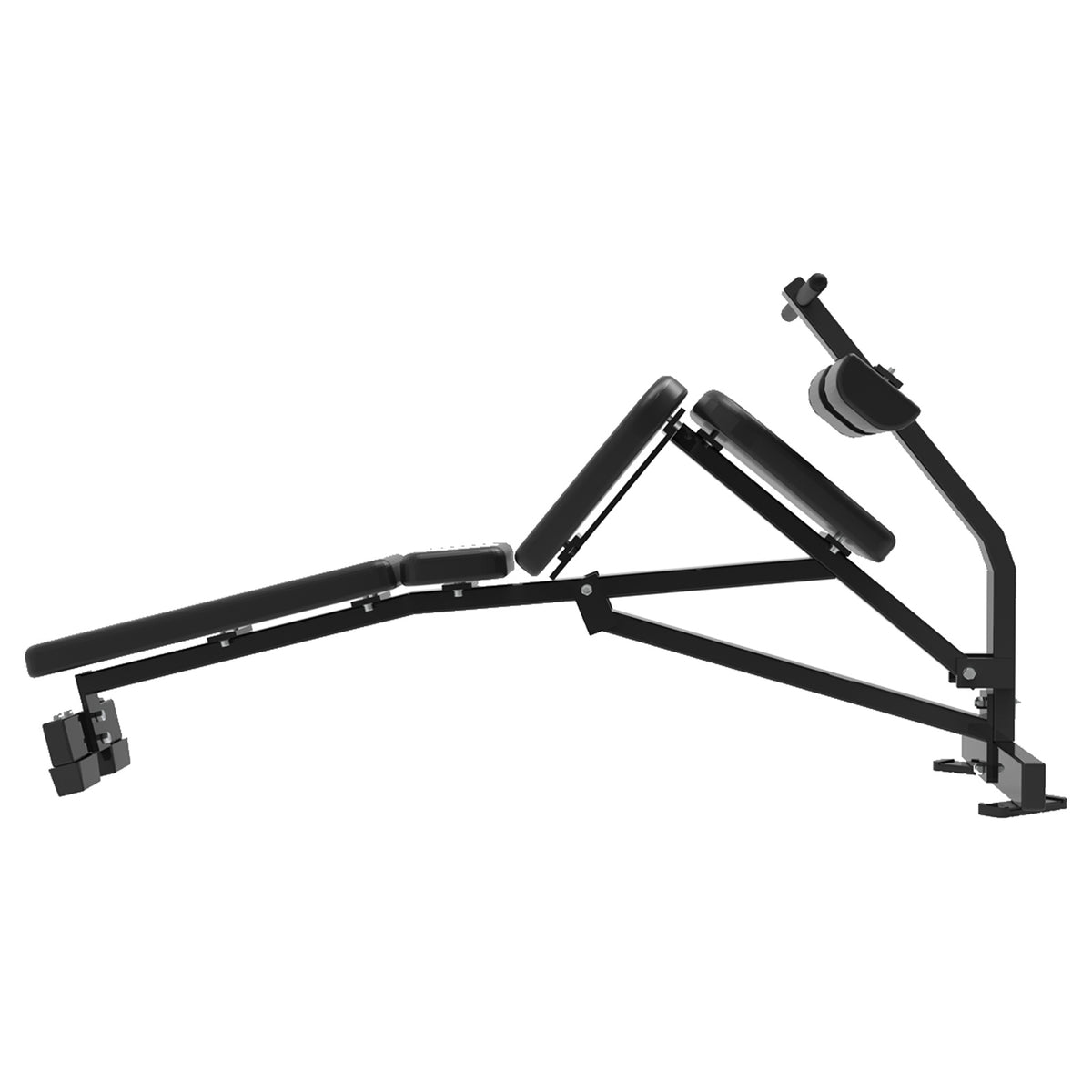 DHZ S-FORCE PM3002 Abdominal Board – Freihantel Bauchbank – schwarze Polster, Produktansicht 05