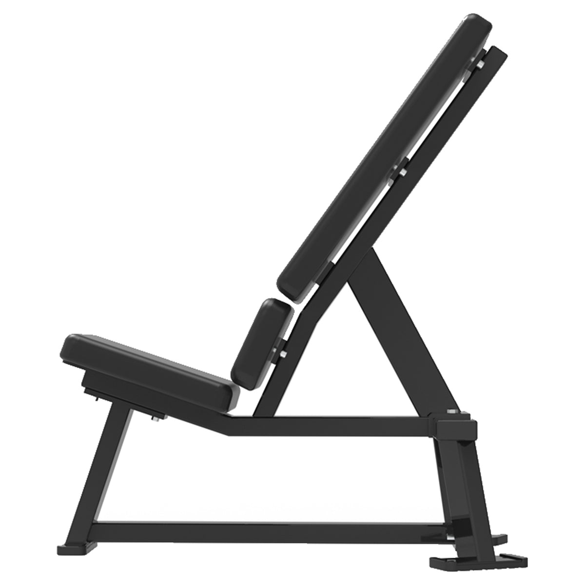 DHZ S-FORCE PM3004 Incline Bench 55° – Freihantel Schrägbank 55 Grad – schwarze Polster, Produktansicht 05