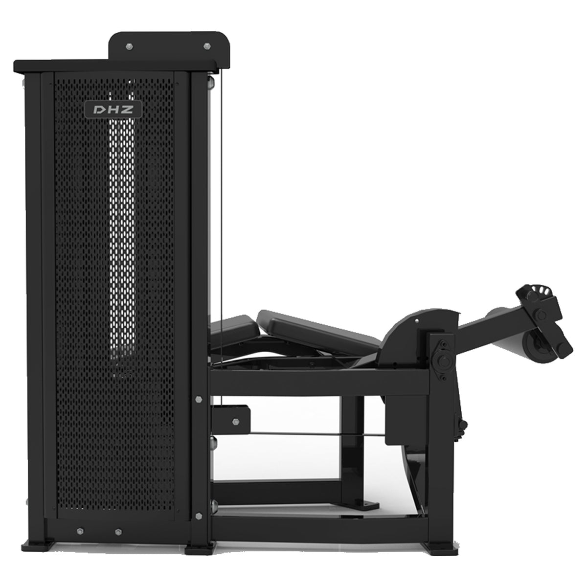 DHZ S-FORCE SM5001 Prone Leg Curl – Gewichtsblock Liegender Beinbeuger – schwarze Polster, Produktansicht 05