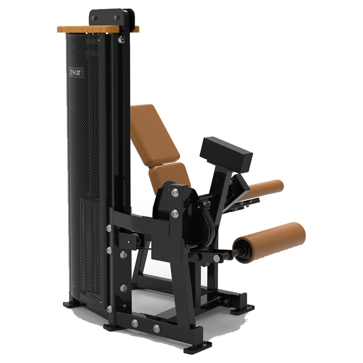 DHZ S-FORCE SM5002 Leg Extension – Gewichtsblock Beinstrecker – braune Polster, Produktansicht 05