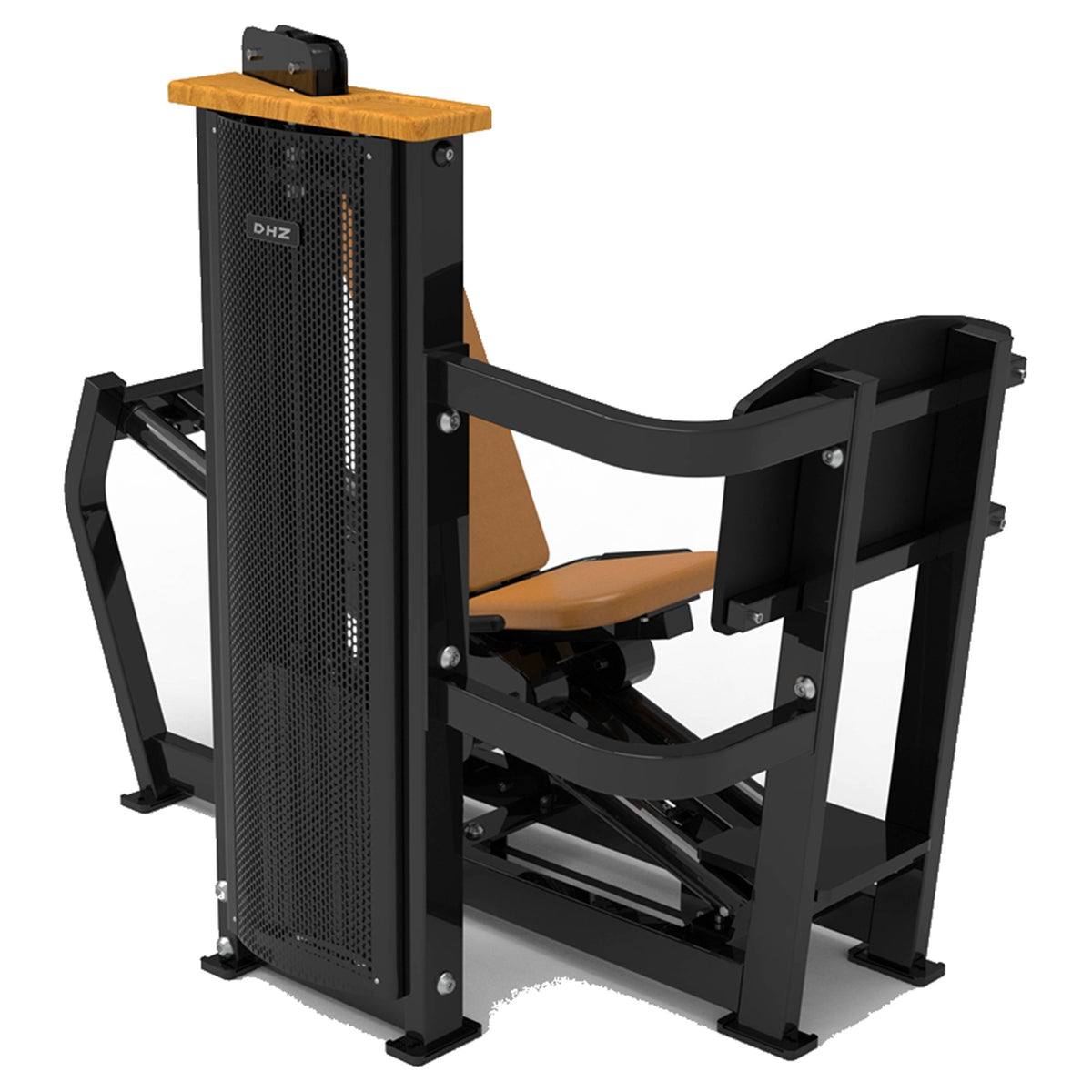 DHZ S-FORCE SM5003 Dual Leg Press & Calf – Gewichtsblock Dual Beinpresse und Wadenmaschine – braune Polster, Produktansicht 05