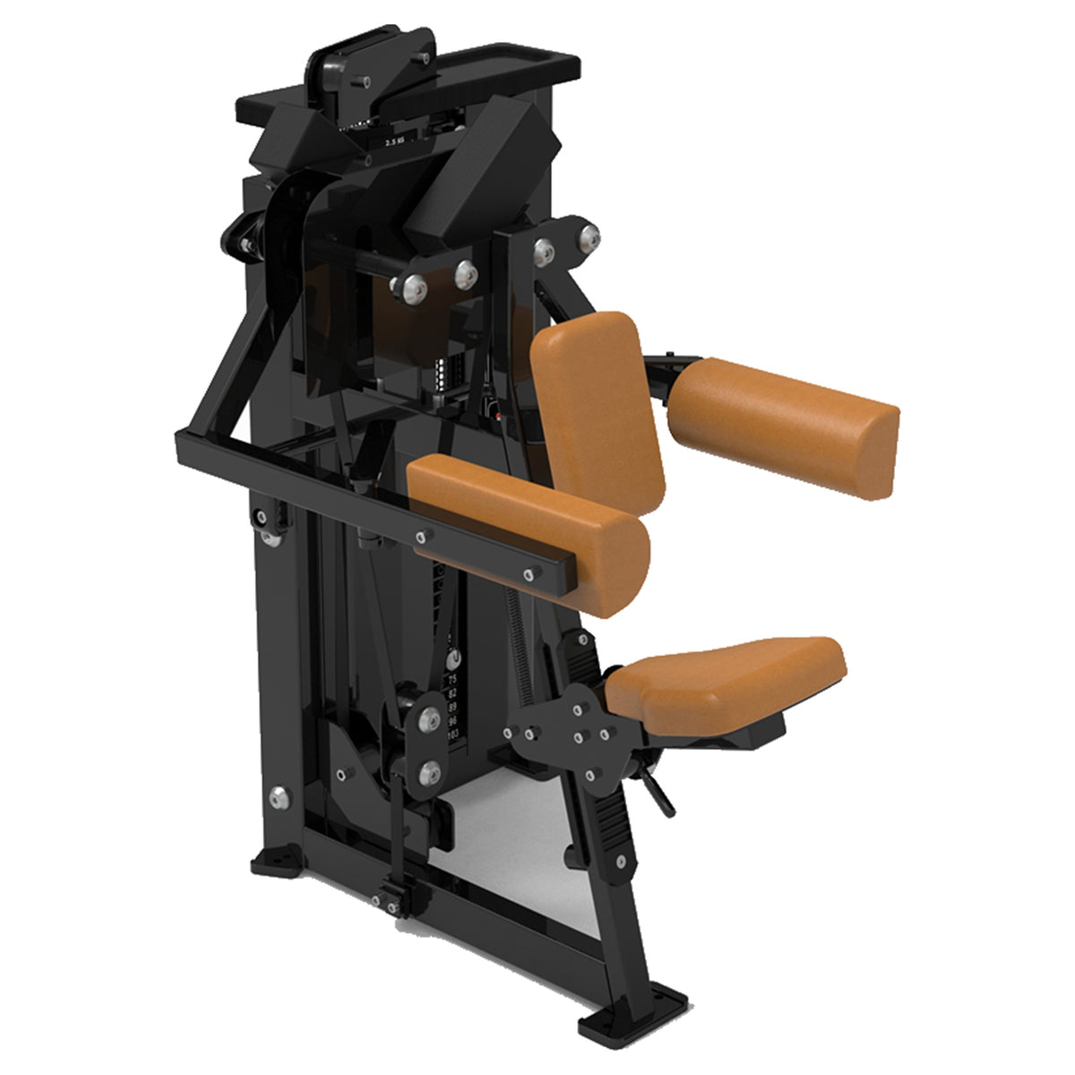 DHZ S-FORCE SM5005 Lateral Raise – Gewichtsblock Seitheben-Maschine – braune Polster, Produktansicht 05