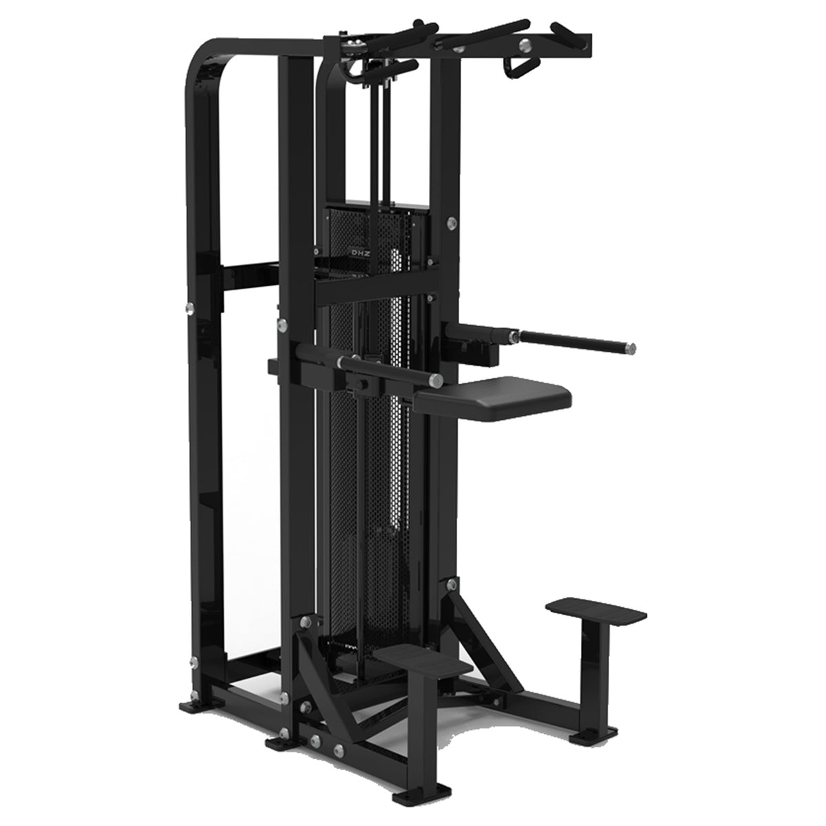 DHZ S-FORCE SM5009 Dual Dip & Chin Assist – Gewichtsblock Dual Dip- und Klimmzughilfe – schwarze Polster, Produktansicht 05