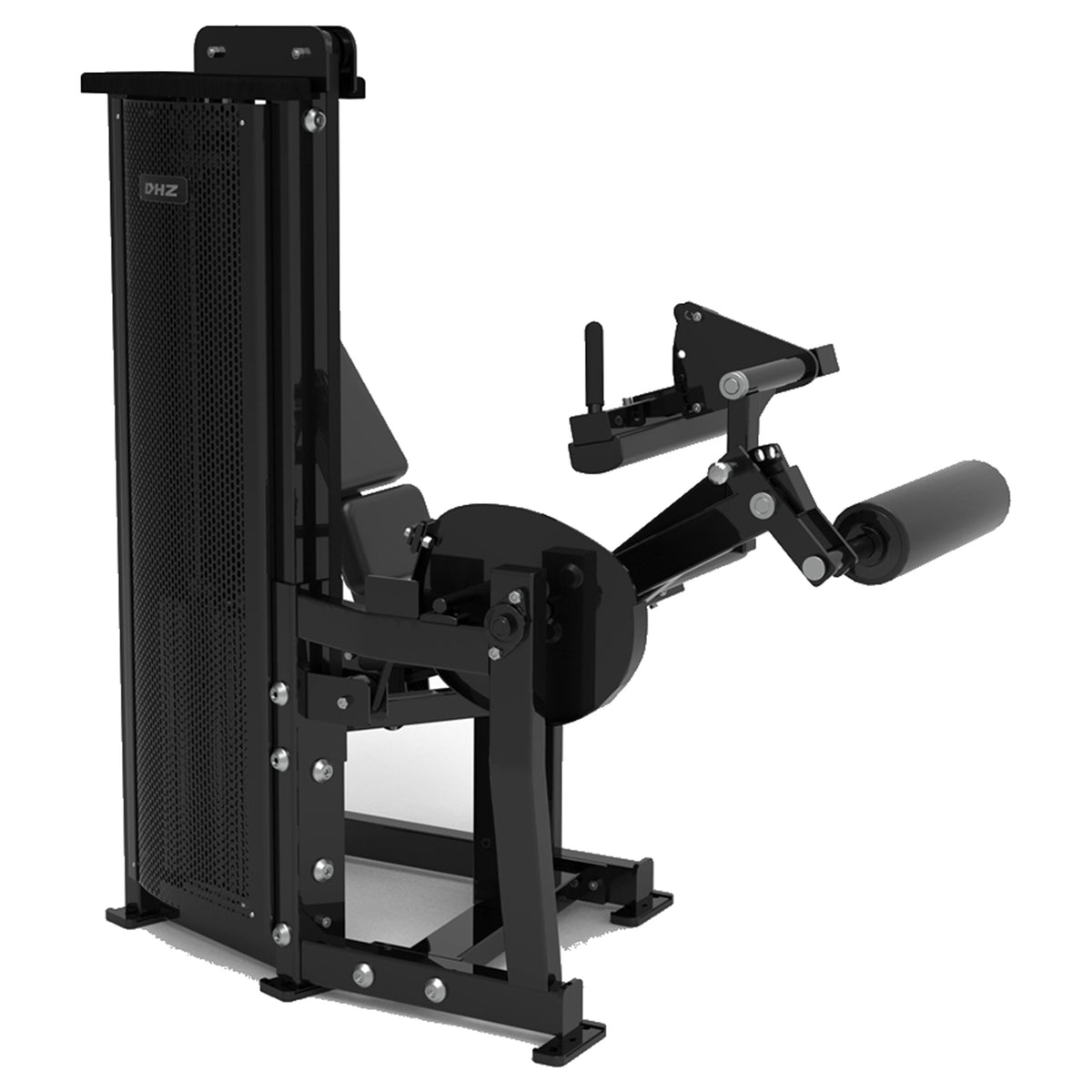 DHZ S-FORCE SM5023 Seated Leg Curl – Gewichtsblock Sitzender Beinbeuger – schwarze Polster, Produktansicht 05