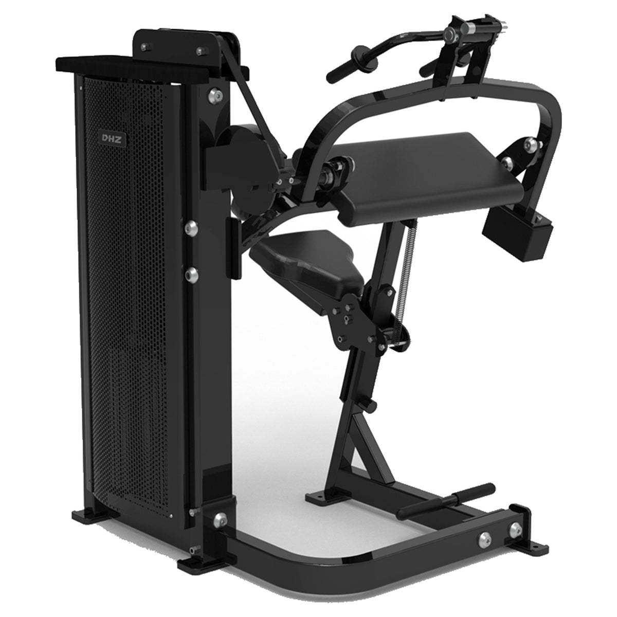 DHZ S-FORCE SM5028 Seated Dip – Gewichtsblock Sitzende Dip-Maschine – schwarze Polster, Produktansicht 05