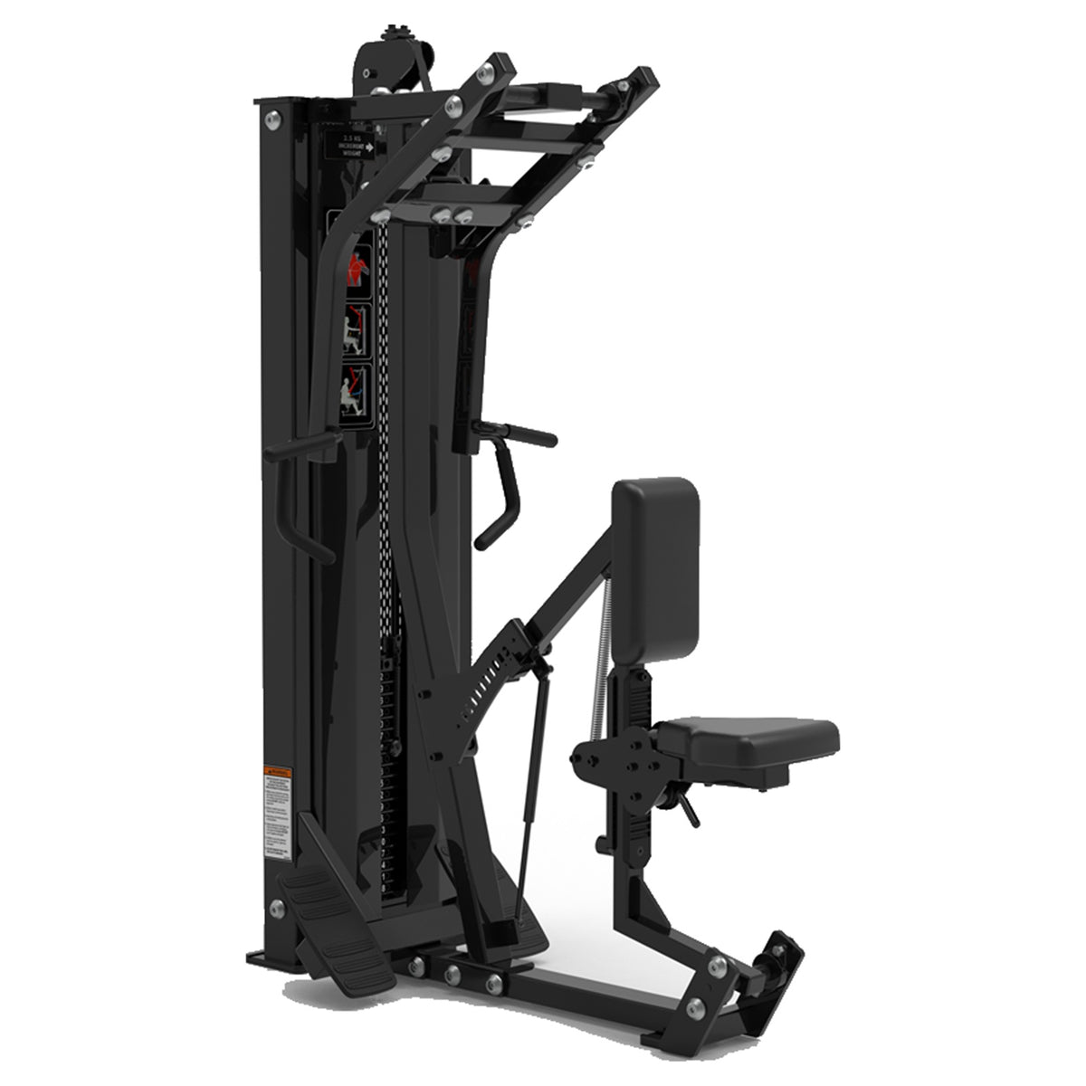 DHZ S-FORCE SM5034 Vertical Row – Gewichtsblock Vertikale Rudermaschine – schwarze Polster, Produktansicht 05