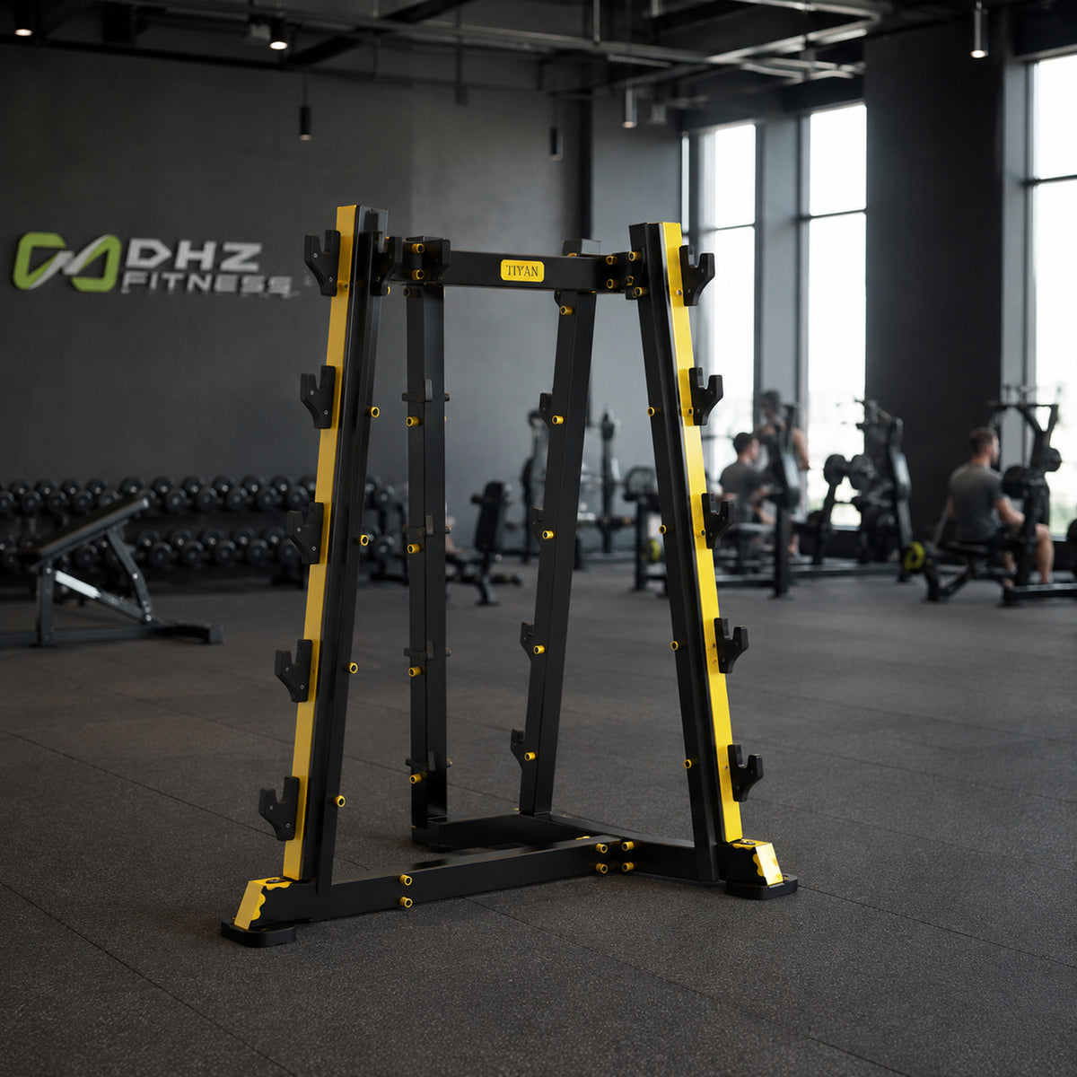 DHZ TITAN Mechanix Y981ZA Barbell Rack - Hantelablage für Langhanteln und Curlstangen – barbell rack schwarz gold premium