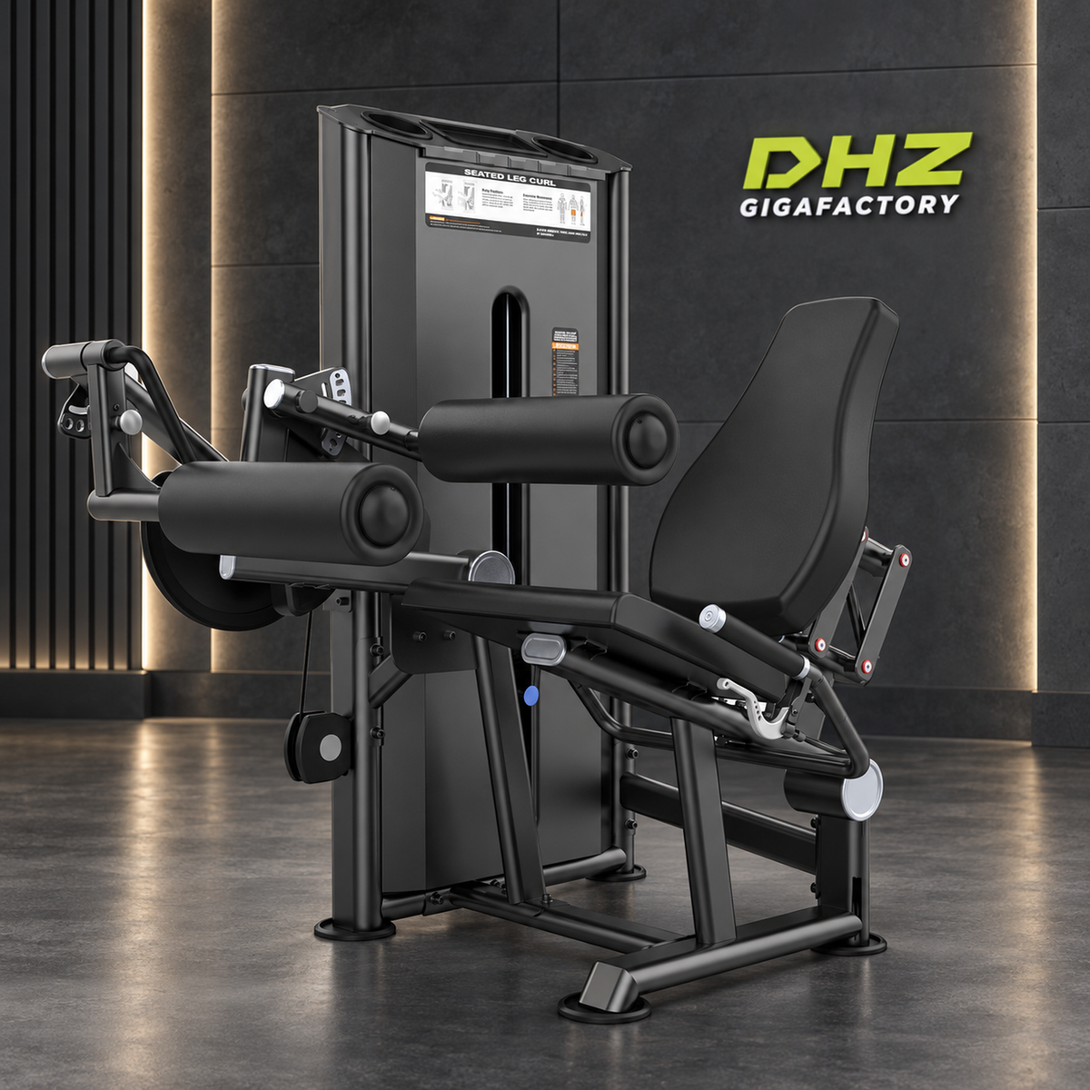 DHZ U2023 Seated Leg Curl im DHZ-Gigafactory-Studio