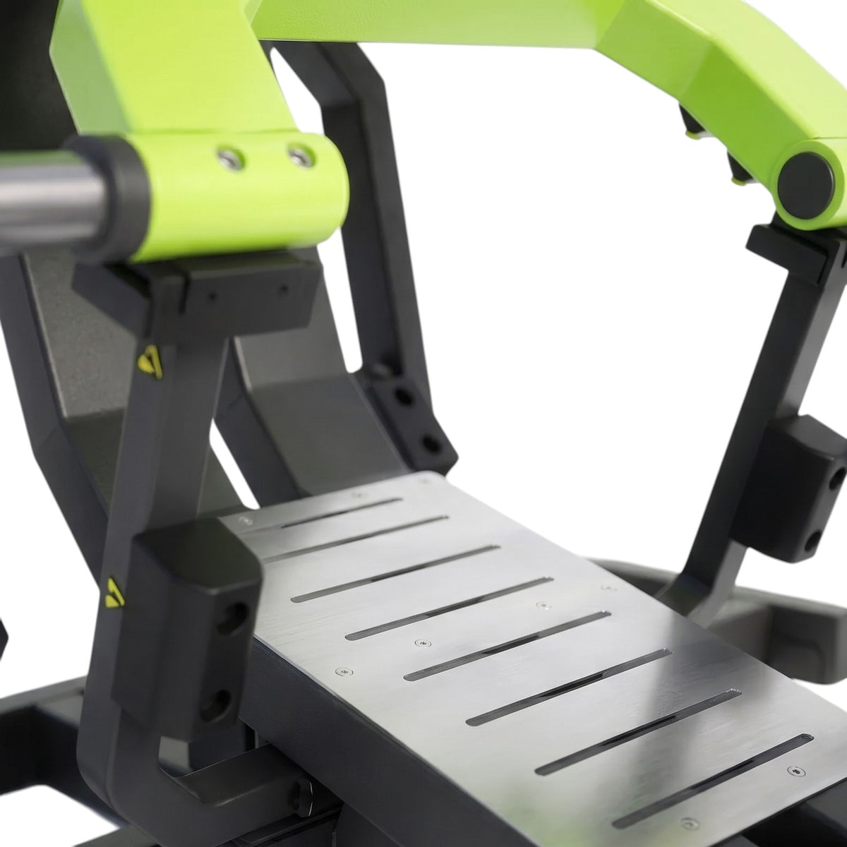 DHZ Y900 Y950 Beinpresse (Leg Press) in Grün-Schwarz – Detail von Einstieg und Mechanik
