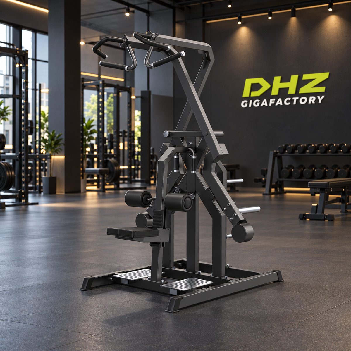 DHZ D610 Circular Lat Pulldown im DHZ Gigafactory Fitnessstudio