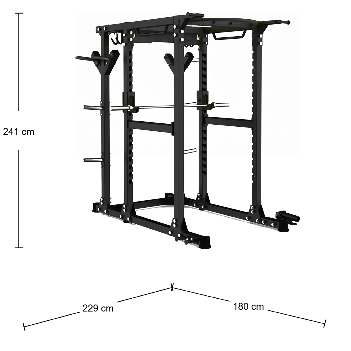DHZ E6243 Multi Rack – Abmessungen 229 × 180 × 241 cm