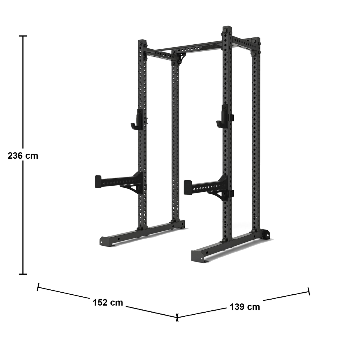 DHZ E6254P Half Rack Combi – Abmessungen 139 × 152 × 236 cm