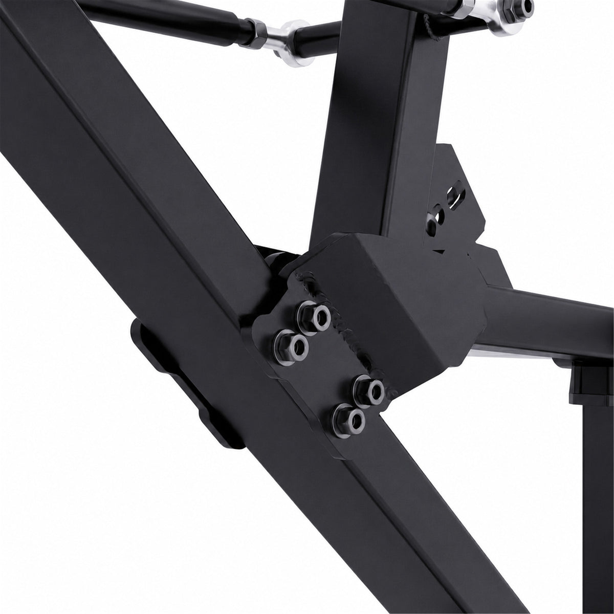 DHZ A618 Seated Deltoid Fly Plate-Loaded Reverse Fly Maschine – Detailansicht der robusten Studiokonstruktion – Fitnessstudio, Krafttraining und kommerzieller Studioeinsatz