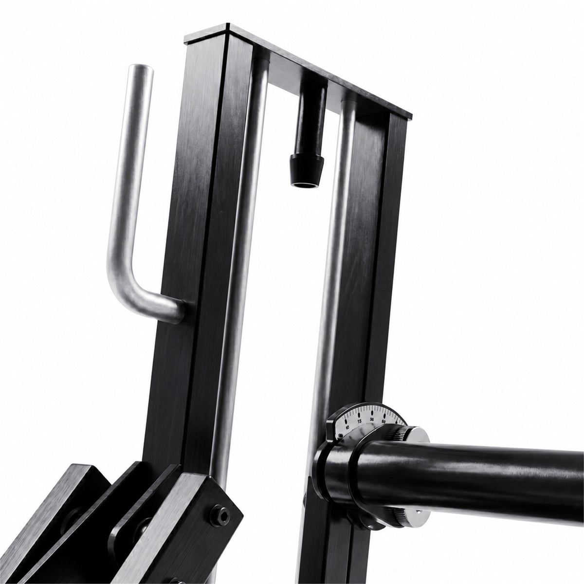 DHZ A619 Glute Kickback – Detail der ergonomischen Geräteverstellung für individuelle Trainingspositionen – Fitnessstudio, Krafttraining und kommerzieller Studioeinsatz