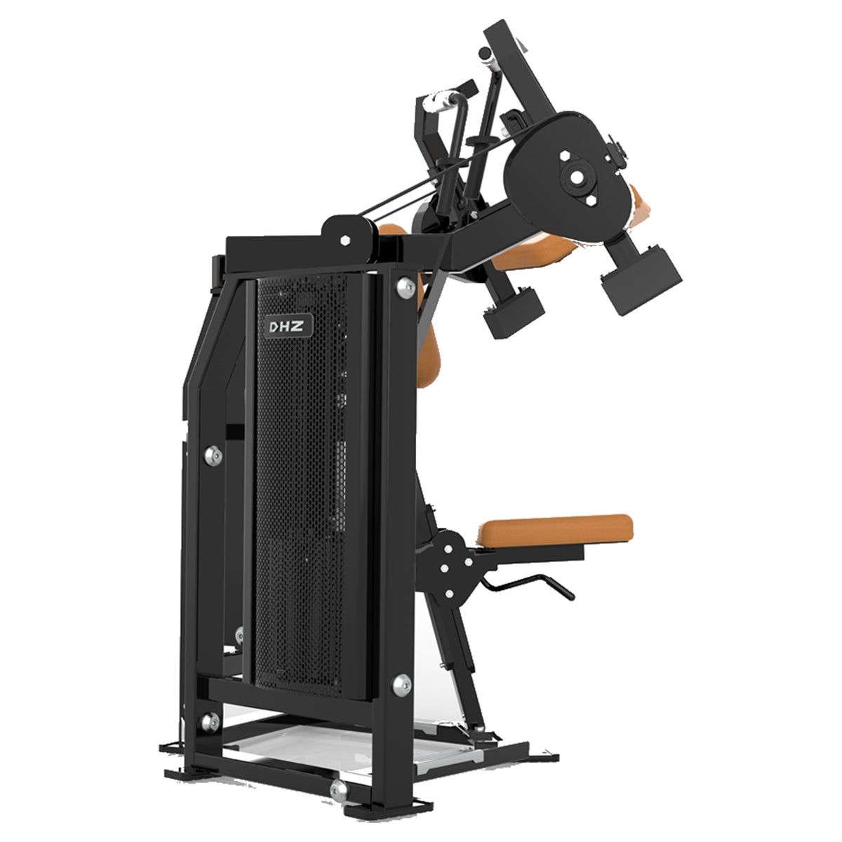 DHZ D-FORCE PM2043 Triceps Extension – Dual Weight Stack Trizepsmaschine – braune Polster, Produktansicht 06