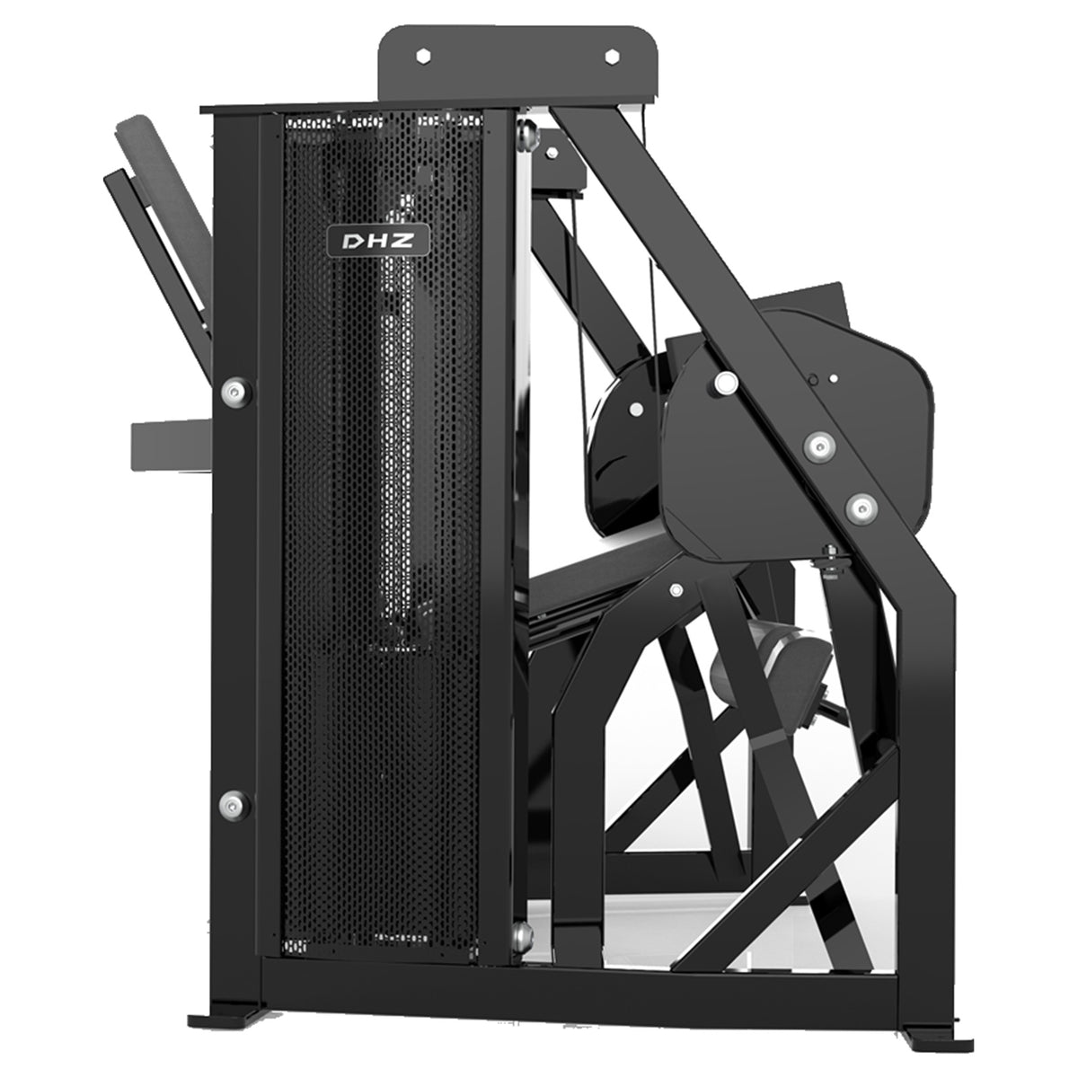 DHZ D-FORCE PM2048 Leg Extension – Dual Weight Stack Beinstrecker – schwarze Polster, Produktansicht 06