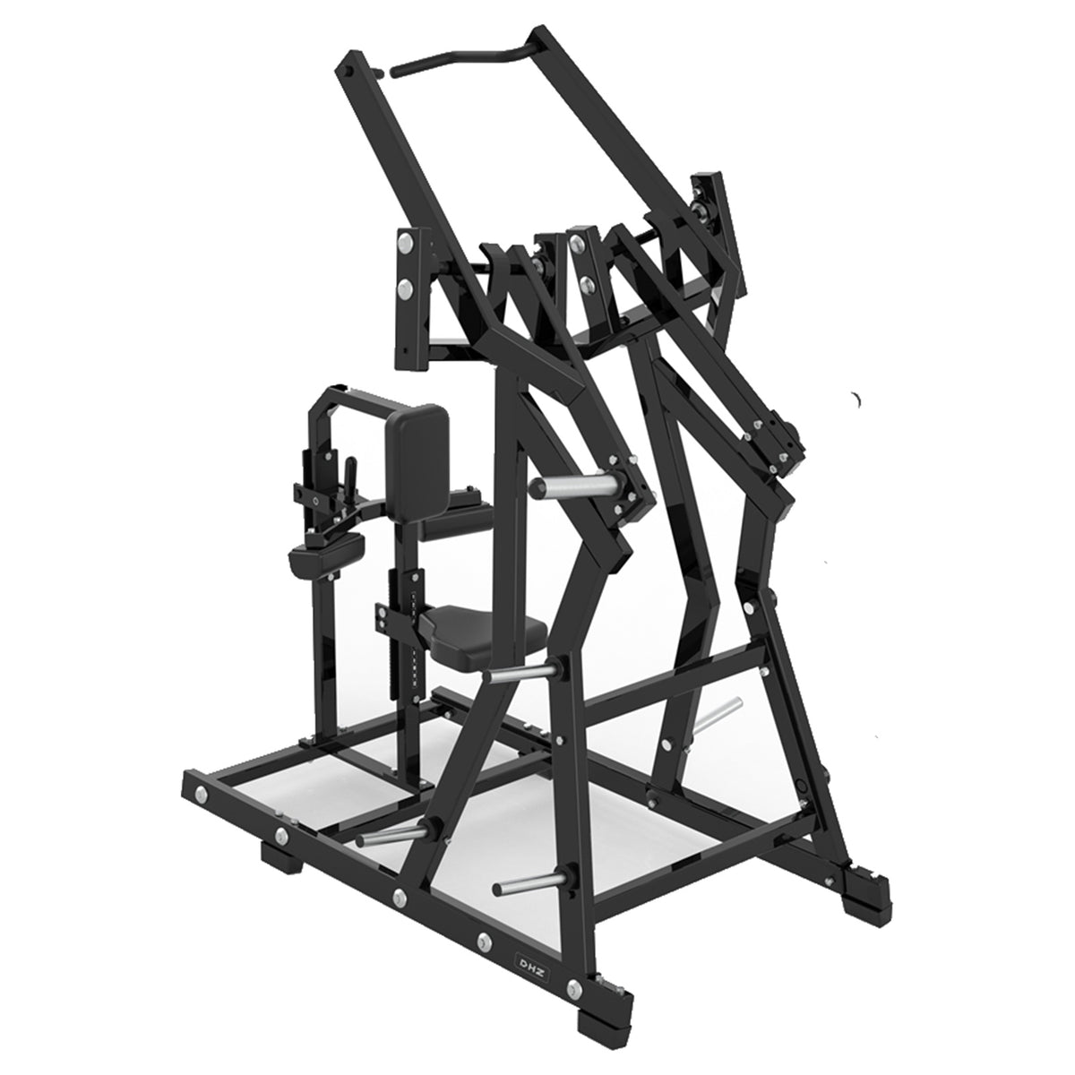 DHZ P-FORCE PM2005 Iso-Lateral Front Lat Pulldown – Plate Loaded Iso-Laterale Front-Latzugmaschine – schwarze Polster, Produktansicht 06
