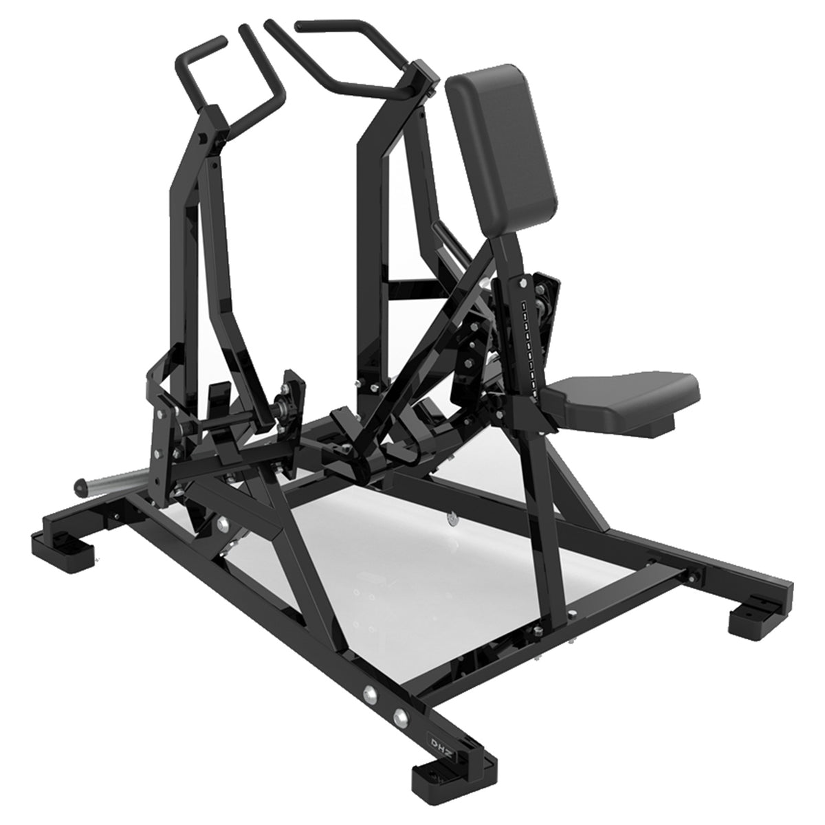 DHZ P-FORCE PM2011 Iso-Lateral Row – Plate Loaded Iso-Laterale Rudermaschine – schwarze Polster, Produktansicht 06