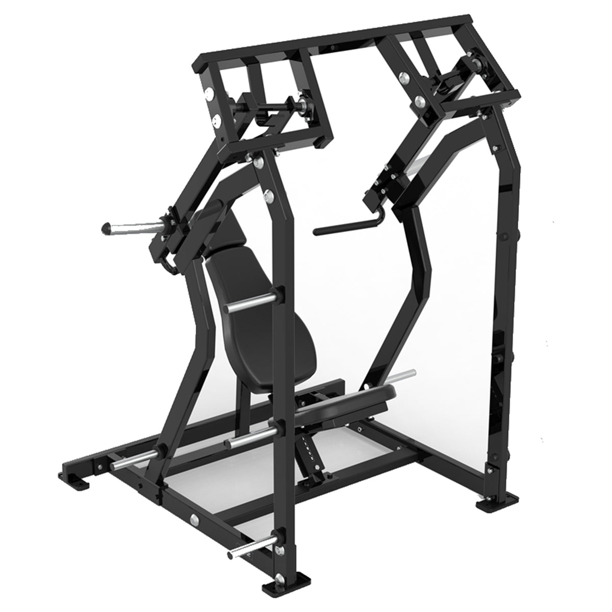 DHZ P-FORCE PM2012 Iso-Lateral Shoulder Press – Plate Loaded Iso-Laterale Schulterpresse – schwarze Polster, Produktansicht 06