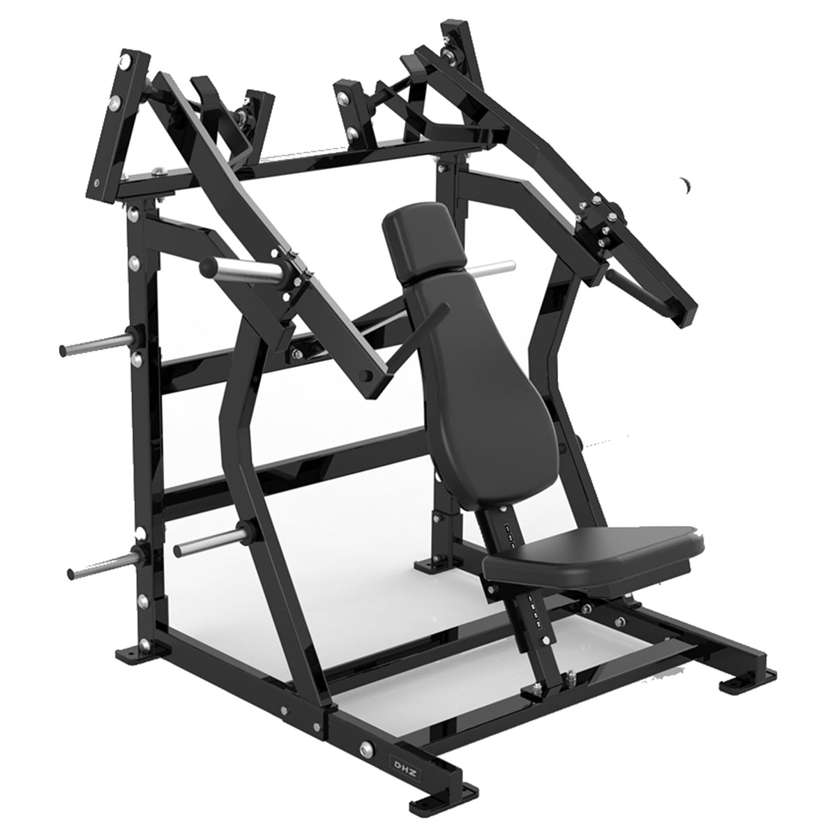 DHZ P-FORCE PM2013 Iso-Lateral Super Incline Press – Plate Loaded Iso-Laterale Super-Incline-Brustpresse – schwarze Polster, Produktansicht 06