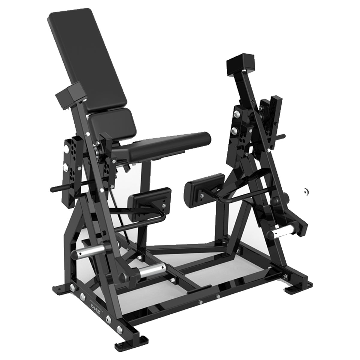 DHZ P-FORCE PM2022 Iso-Lateral Leg Extension – Plate Loaded Iso-Lateraler Beinstrecker – schwarze Polster, Produktansicht 06