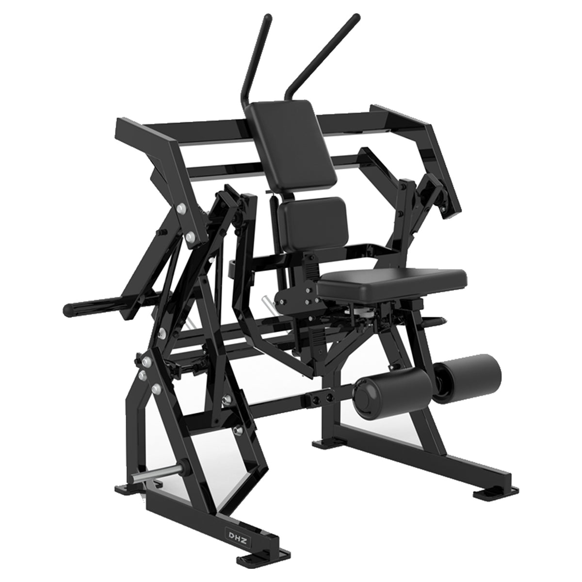 DHZ P-FORCE PM2035 Abdominal Oblique Crunch – Plate Loaded Bauch- und Rotationsmaschine – schwarze Polster, Produktansicht 06