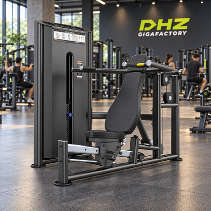 DHZ U2084 frei im aktiven DHZ-Gigafactory-Fitnessstudio mit Training im Hintergrund
