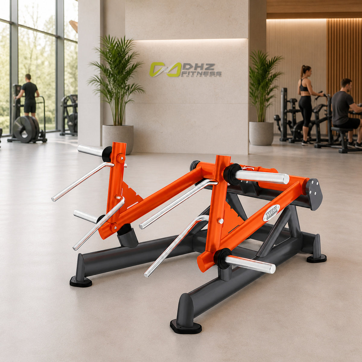 DHZ TITAN Extreme T918 Double Deadlift – Kreuzhebe-Maschine für Rücken- und Beintraining – double deadlift kreuzheben premium ambiente hell