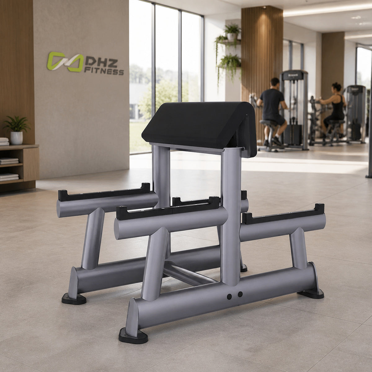 DHZ TITAN Extreme T934 Dual Preacher Curl Bench – Professionelle Scottbank – dual preacher curl bench scottbank premium ambiente hell