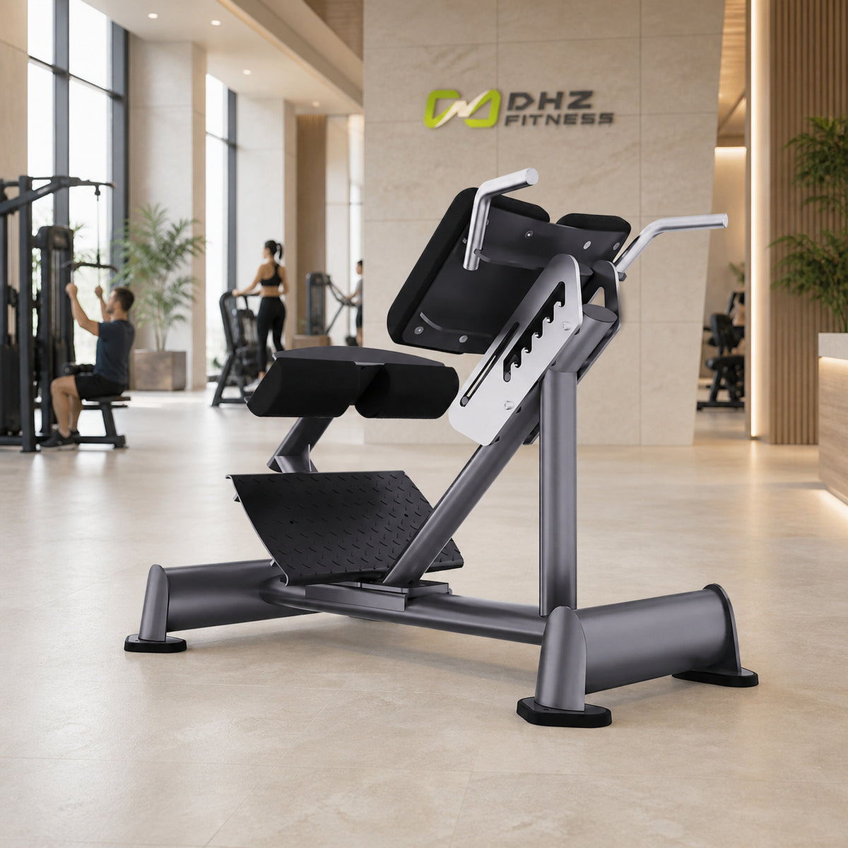 DHZ TITAN Extreme T935 Back Extension – Professionelle Hyperextension Bank für das Rückenstreckertraining – back extension hyperextension bank premium ambiente hell