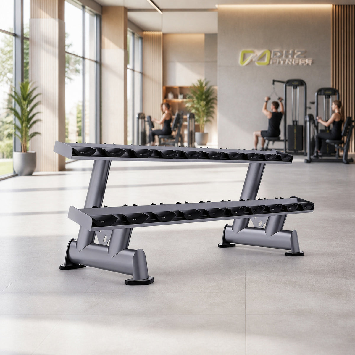 DHZ TITAN Extreme T943 Dumbbell Rack – Professioneller Kurzhantelständer – dumbbell rack kurzhantelstaender premium ambiente hell