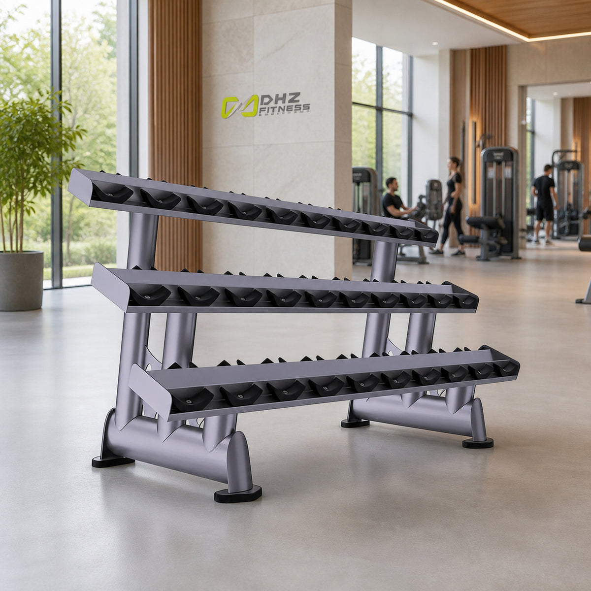 DHZ TITAN Extreme T944 3-Tier Dumbbell Rack – Kurzhantelständer – 3 tier dumbbell rack premium ambiente hell