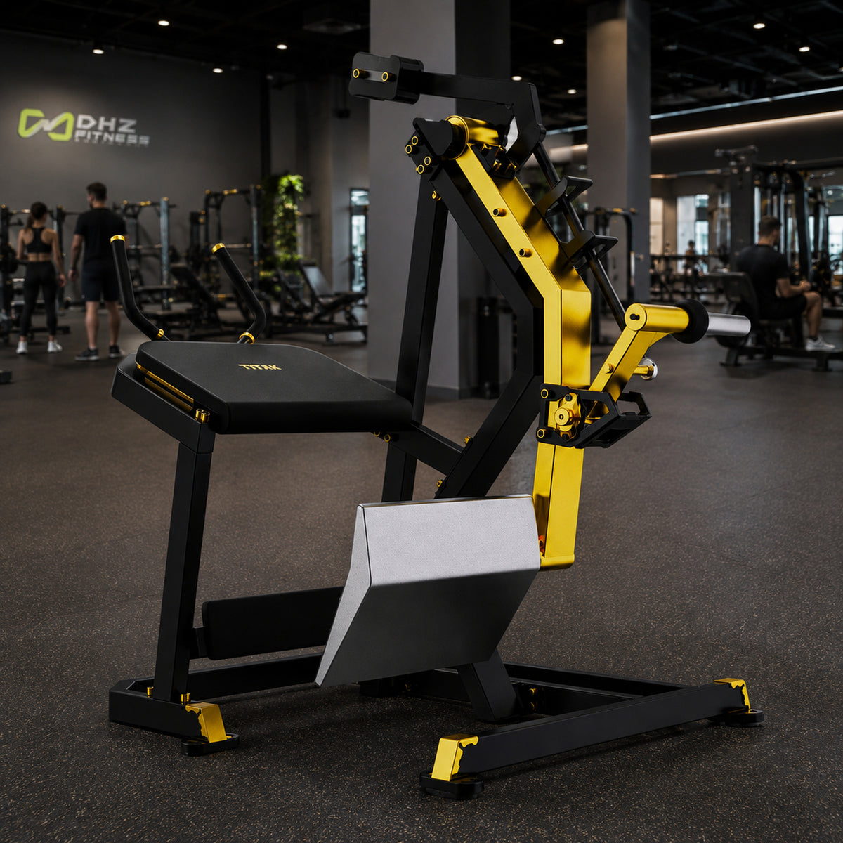 DHZ TITAN Mechanix Y940ZA Rear Kick - Plate Loaded Glute Trainer – rear kick schwarz gold premium