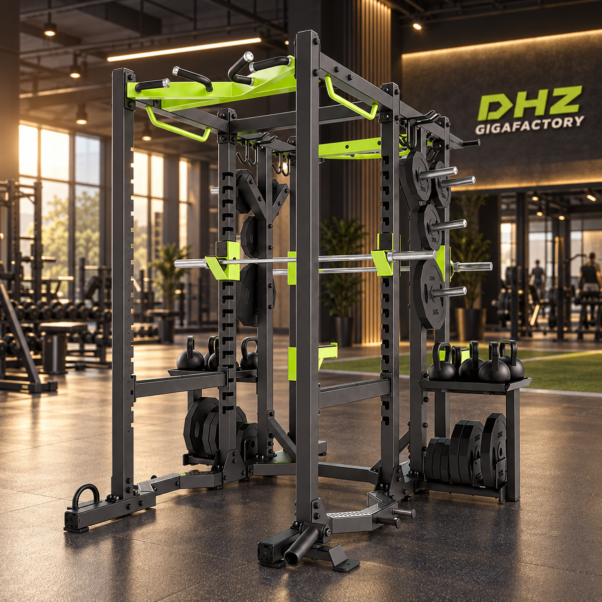 DHZ E6223 Combo Rack im DHZ Gigafactory Fitnessstudio