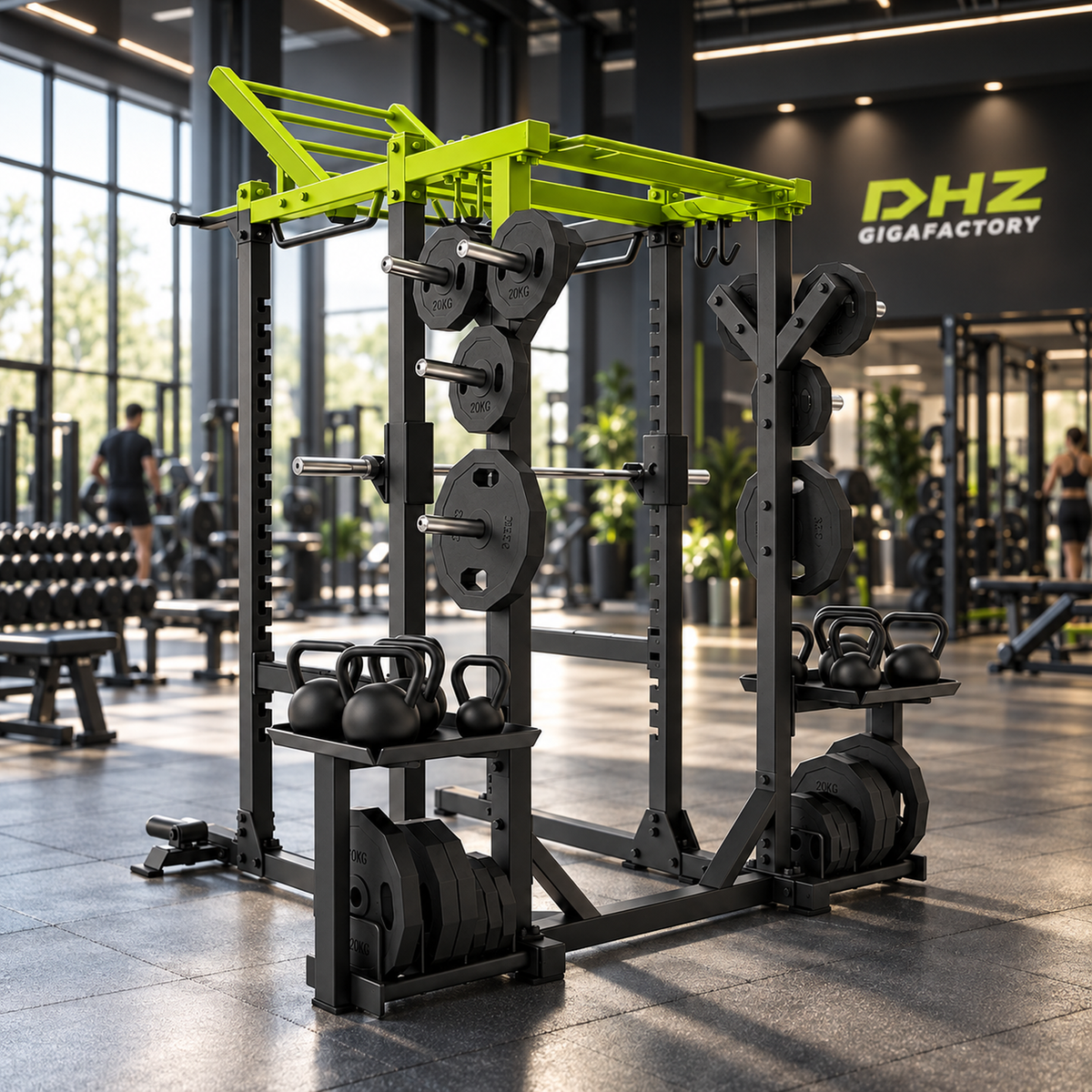 DHZ E6225 Tower Power Rack im DHZ Gigafactory Fitnessstudio