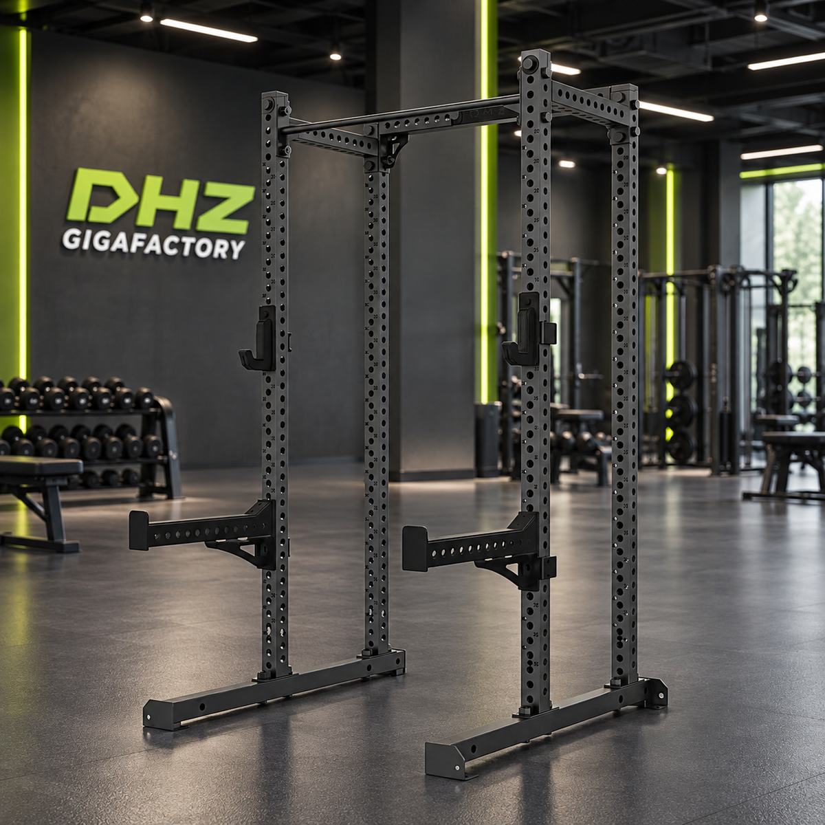 DHZ E6254P Half Rack Combi im DHZ Gigafactory Fitnessstudio