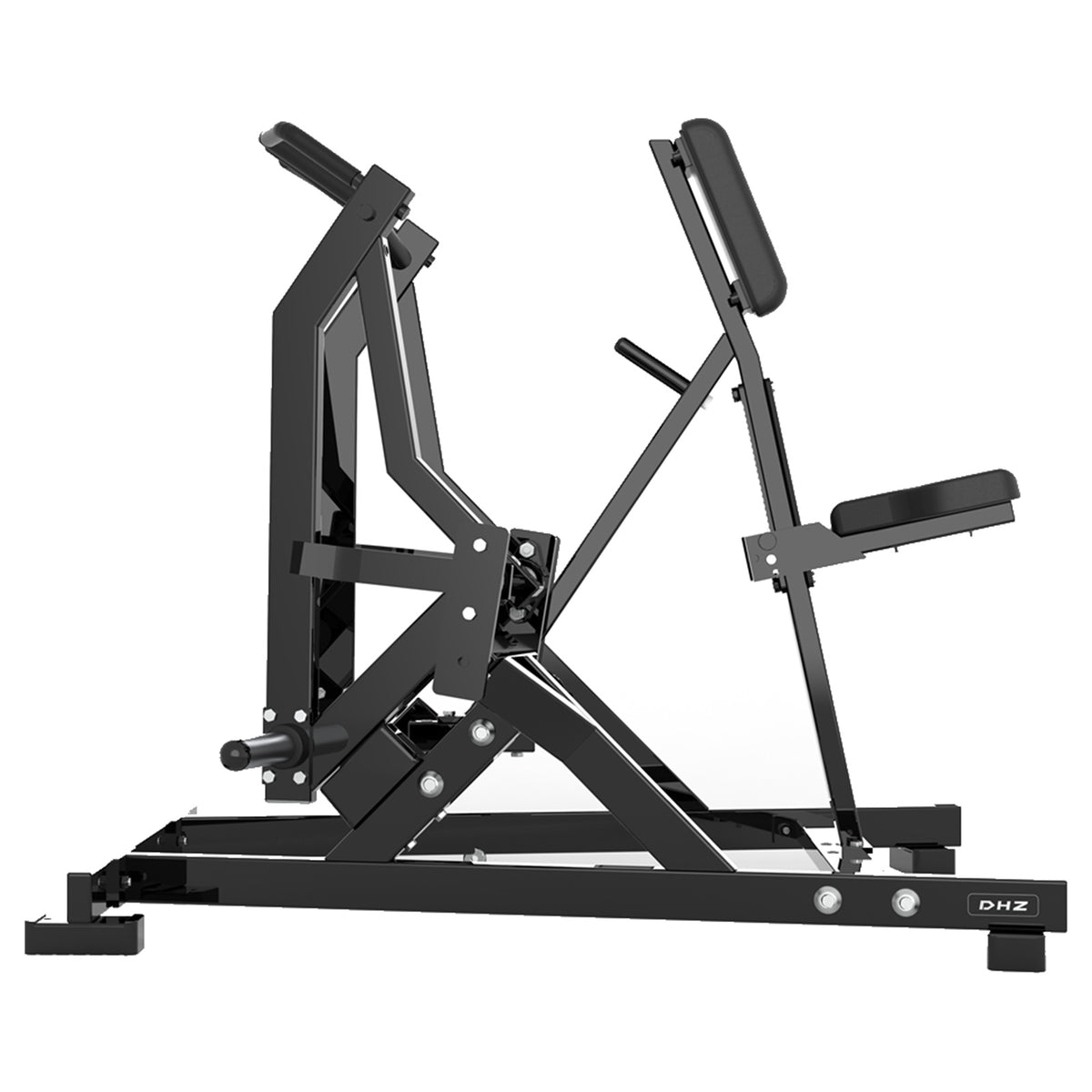 DHZ P-FORCE PM2011 Iso-Lateral Row – Plate Loaded Iso-Laterale Rudermaschine – schwarze Polster, Produktansicht 07