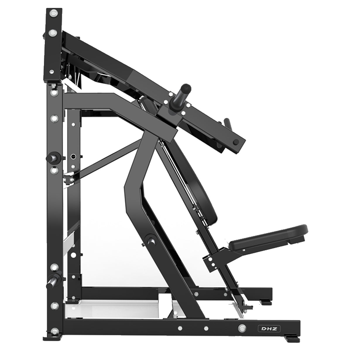 DHZ P-FORCE PM2013 Iso-Lateral Super Incline Press – Plate Loaded Iso-Laterale Super-Incline-Brustpresse – schwarze Polster, Produktansicht 07