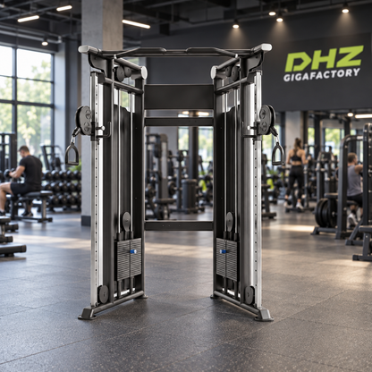 DHZ U2017 frei in zweiter Fitnessstudio-Ansicht mit Trainierenden im Hintergrund