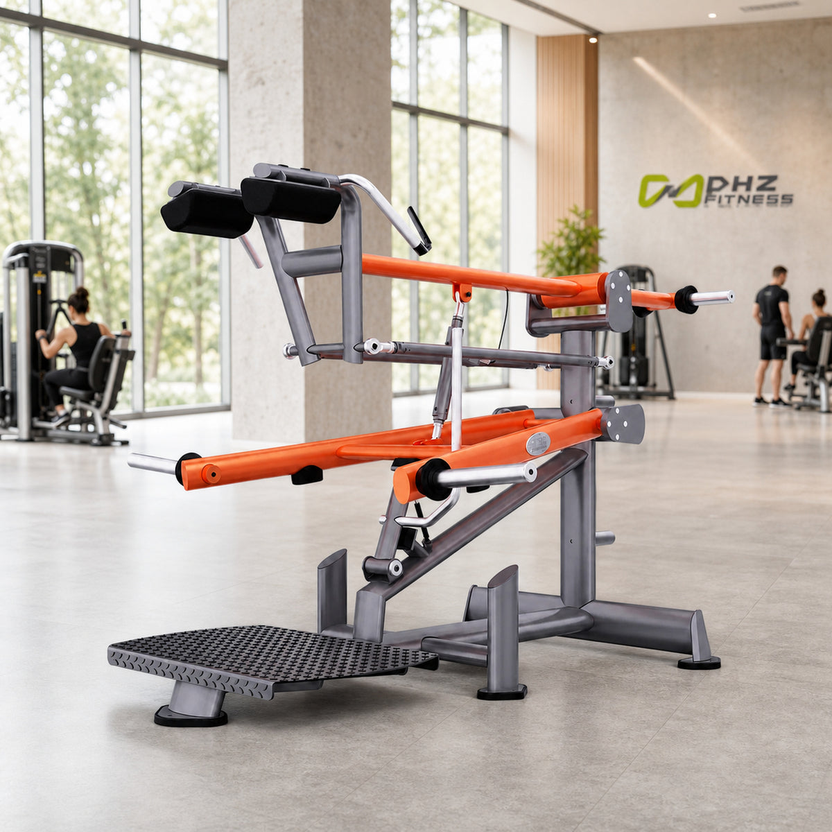 DHZ TITAN Extreme T912 Super Squat – Kniebeugenmaschine für Gesäß- und Beintraining – super squat gesaesstraining premium ambiente hell