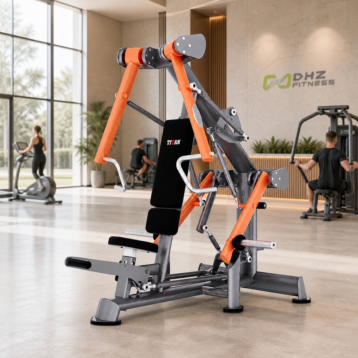 DHZ TITAN Extreme T914 Super Vertical Chest Press – Brustpresse für obere Brustmuskulatur – super vertical chest press obere brust premium ambiente hell