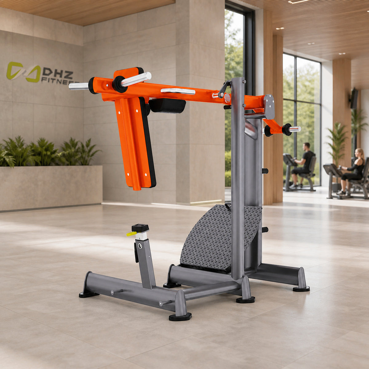 DHZ TITAN Extreme T916 Pendulum Squat – Kniebeugenmaschine für Bein- und Gesäßtraining – pendulum squat beintraining premium ambiente hell