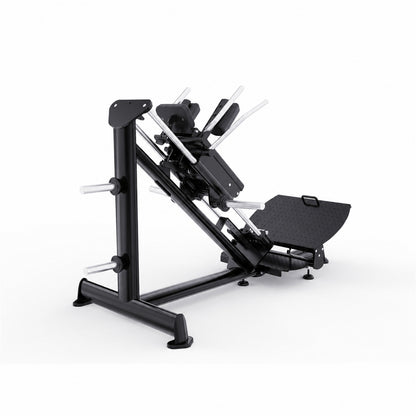 DHZ TITAN Extreme T939 Super Hack Slide – Professionelle Hack Squat Maschine für effektives Beintraining – super hack slide obsidian black rueckansicht