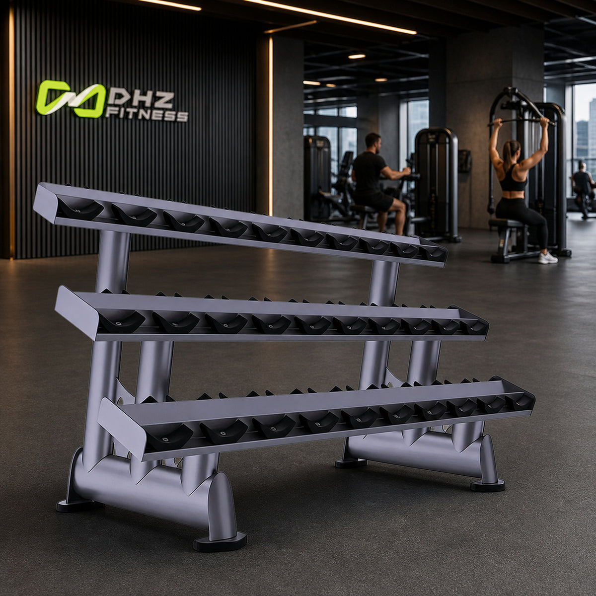 DHZ TITAN Extreme T944 3-Tier Dumbbell Rack – Kurzhantelständer – 3 tier dumbbell rack performance ambiente urban