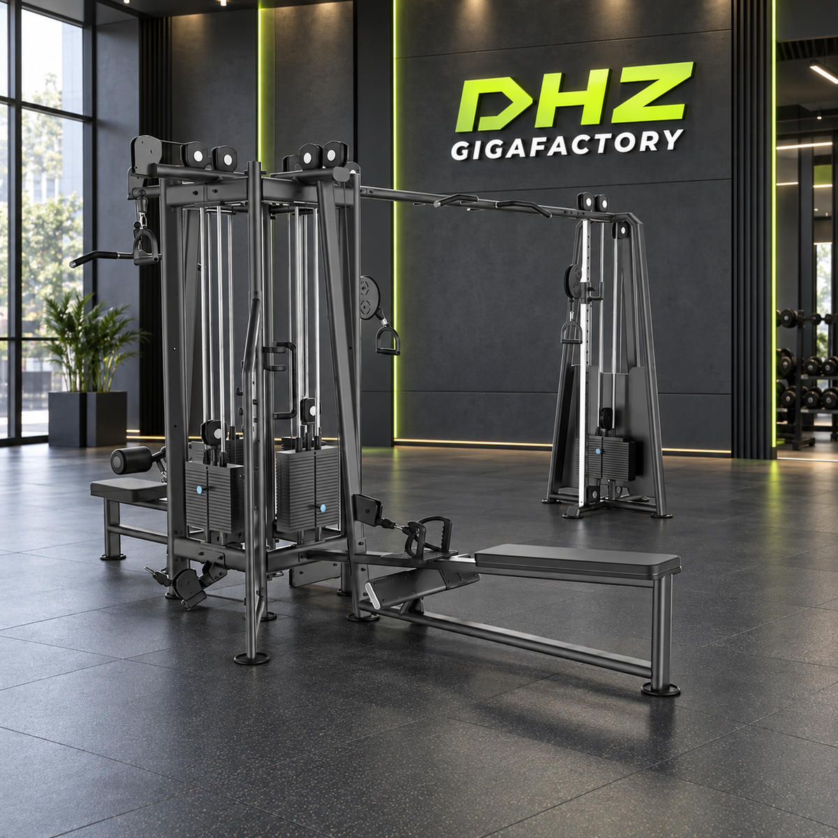 DHZ U2066 5 Station Cable Tower im DHZ Gigafactory Fitnessstudio