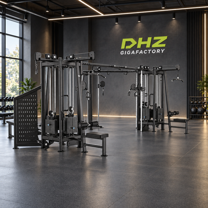 DHZ U2066PB 9 Station Cable Tower im DHZ Gigafactory Fitnessstudio