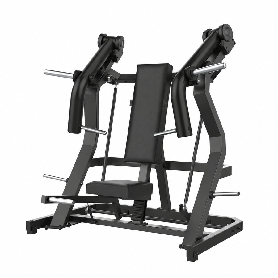 DHZ Y900 Y905L Brustpresse (Chest Press) mit Einstiegshilfe in Schwarz-Schwarz – Hauptansicht