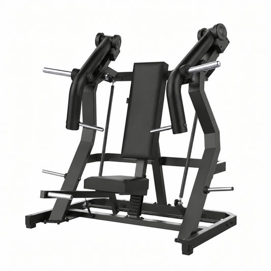 DHZ Y900 Y915L Schrägbank-Brustpresse (Incline Chest Press) mit Einstiegshilfe in Schwarz-Schwarz – Hauptansicht