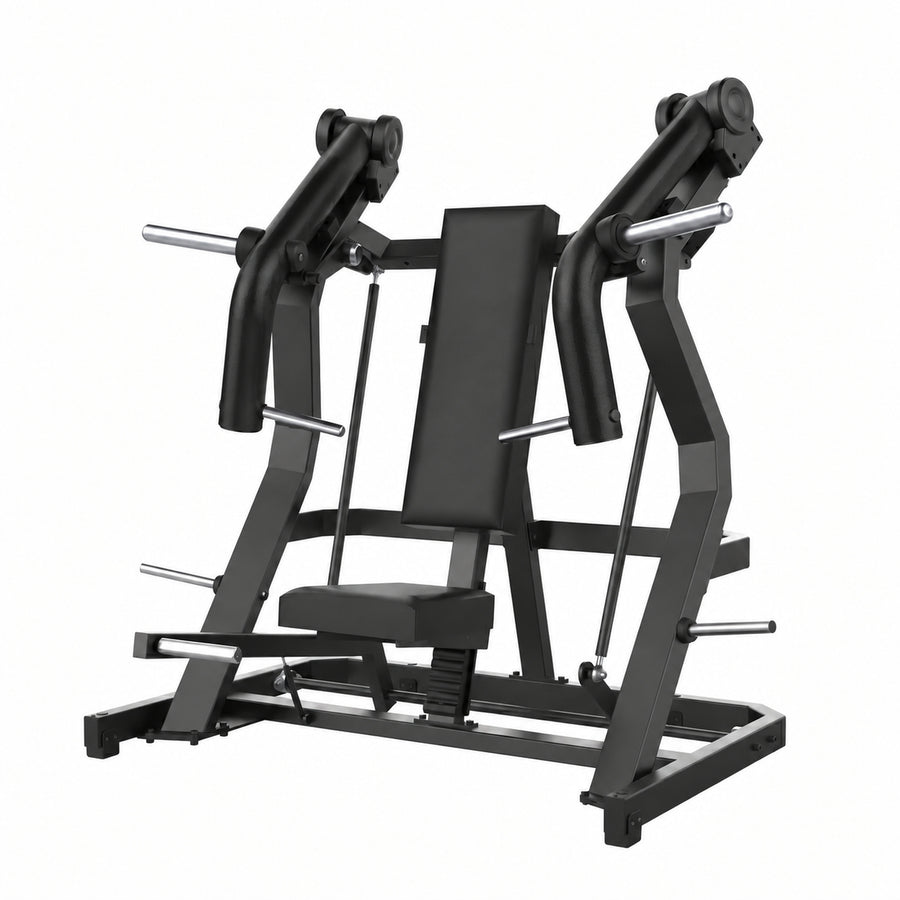 DHZ Y900 Y915L Schrägbank-Brustpresse (Incline Chest Press) mit Einstiegshilfe in Schwarz-Schwarz – Hauptansicht